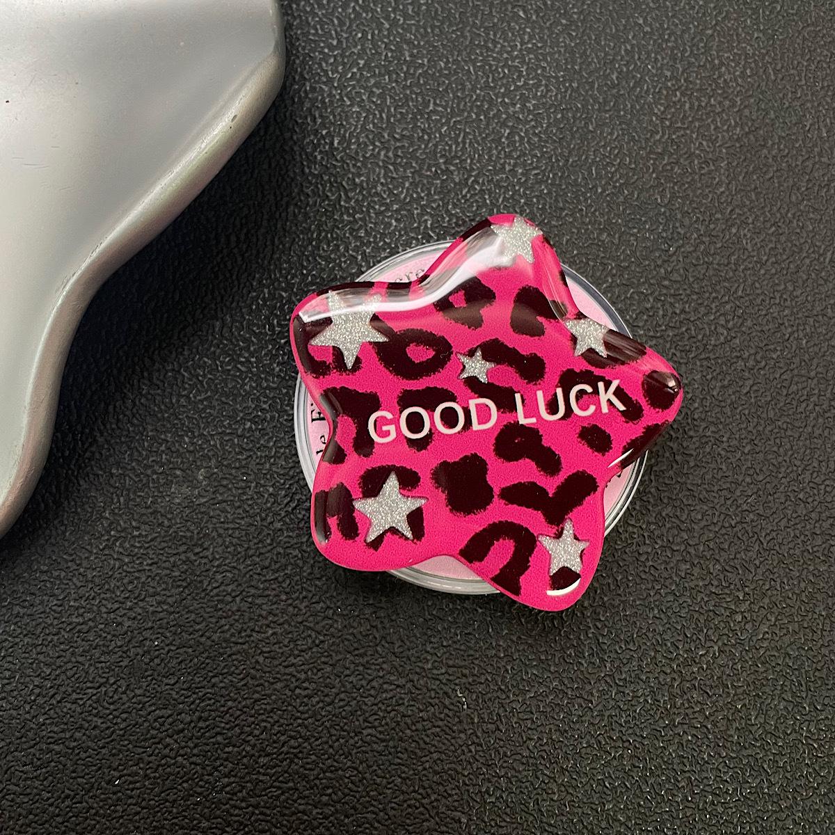 

Korean Wave Wine Leopard Star MagSafe Phone Stand Airbag Case Sticker