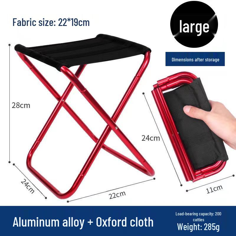 Portable Outdoor Folding Stool for Travel, Camping, Fishing, and Queueing.