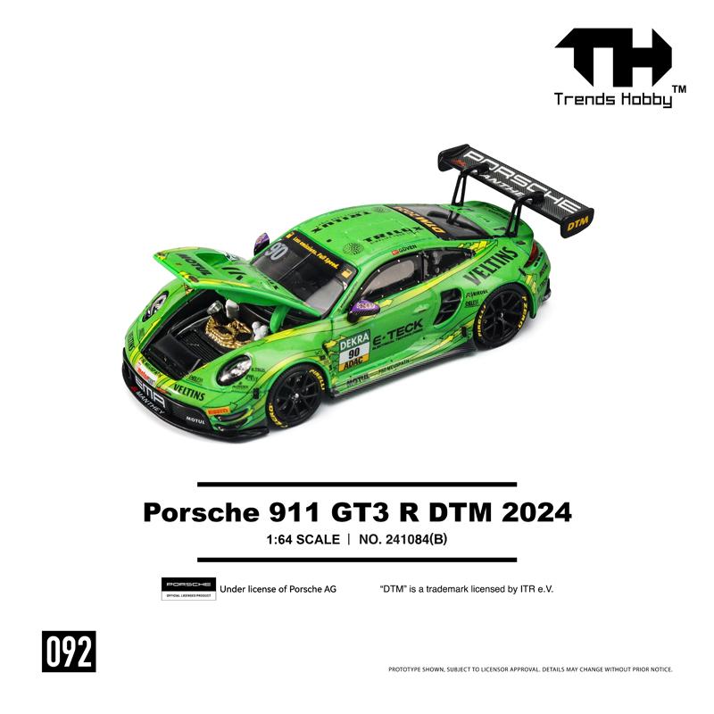 TH 1:64 Trends Hobby Porsche 911 GT3 R 2024 #90 #91 Alloy Car Model