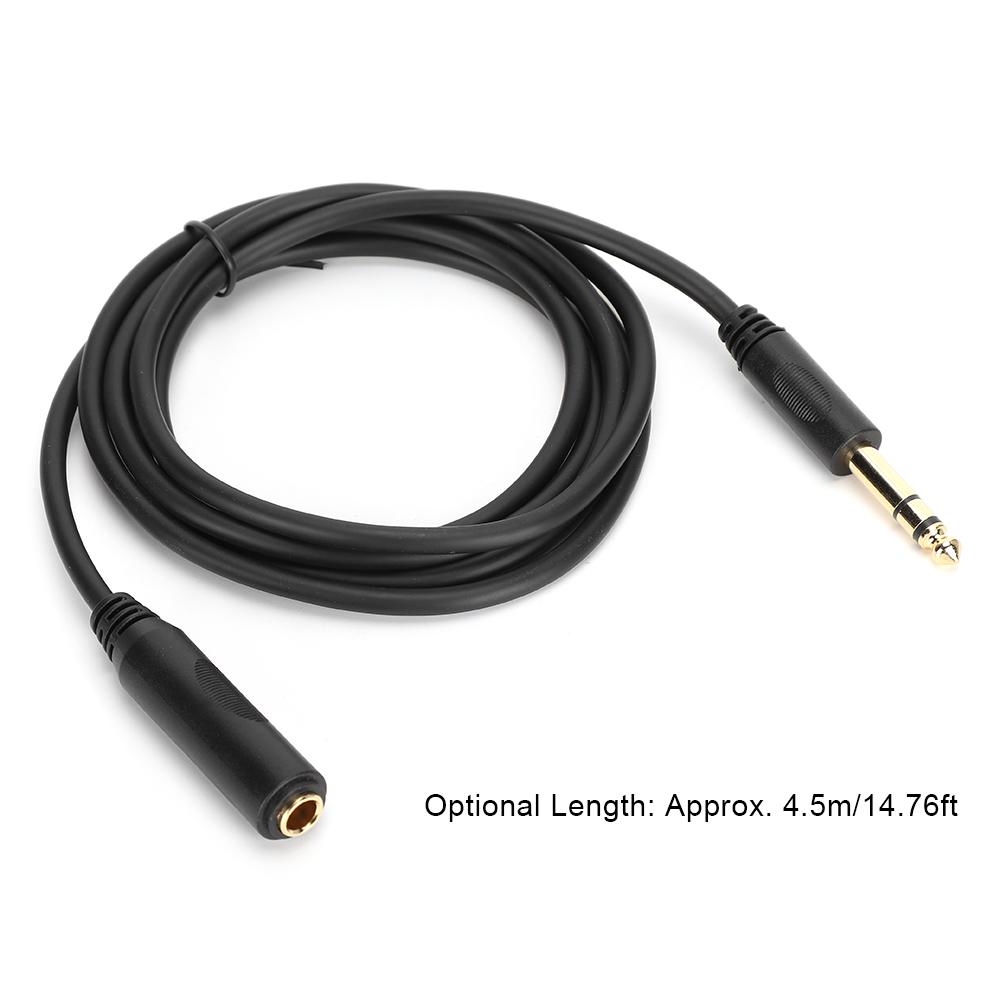 Pure Copper Conductor with Shielding 6.35mm Stereo Male To Female Audio Extension Cable for Sound Card Electric