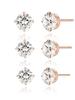 14K Cubic Zirconia 4-Prong Earrings (Gold Filled) C24EGF174