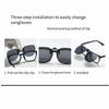 New Polarized Sunglasses Lens Clip On Glasses Night Vision Yellow Women Men Square Sun Glasses With Clips Unisex Clips