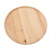 Round Wood Tray 30cm Simple Style Stable Serving Tray for Breakfast Pizza Fruit Snacks