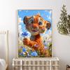 5d DIY Diamond Painting Cross Stitch Cute Animal Tiger Diamond Embroidery Mosaic Child Full Round Drill Home Decor Crafts