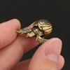 Solid Brass Sea Turtle Figurine Miniature Tea Pet Craft Desktop Small Ornament Animal Home Decoration Accessories Gifts