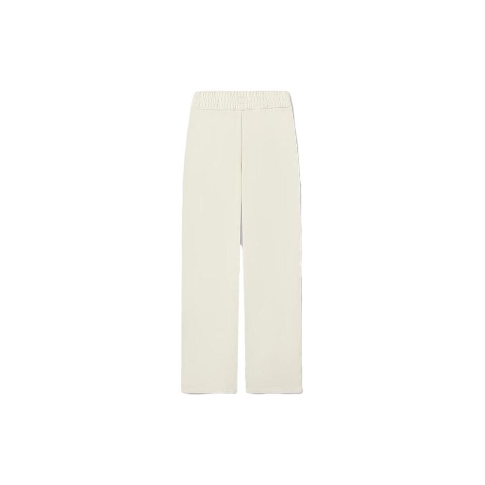 FILA Letter Print Wide Leg Knitted Sports Pants Women bottoms Water-White F11W339609FIV