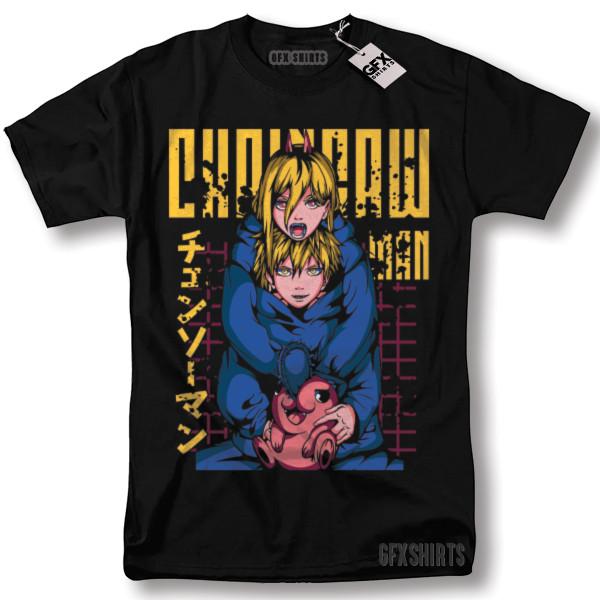 

Футболка Человек-бензопила CSM Дэндзи Макима Пауэр Почита Аниме Манга Графическая футболка XL