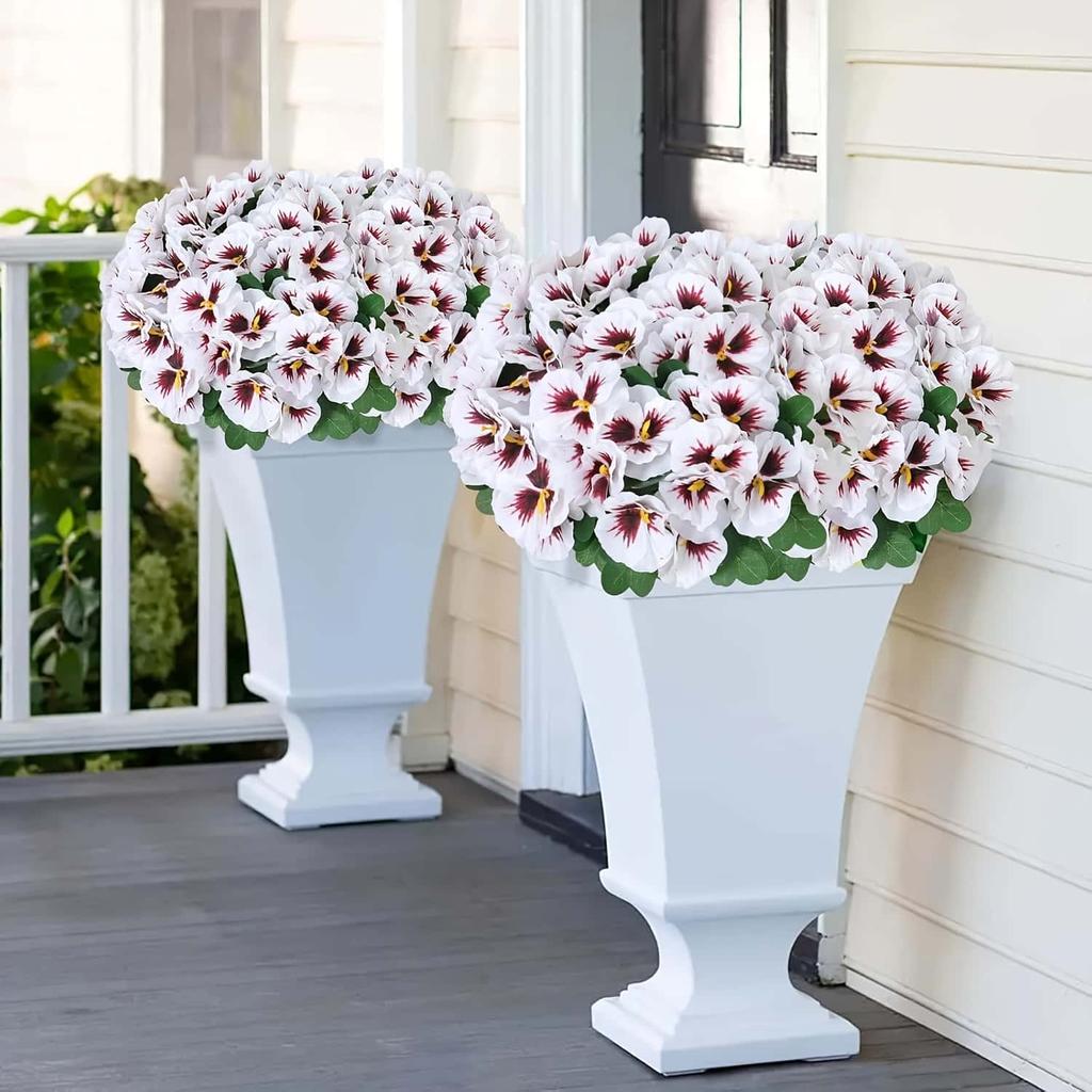 10pcs Artificial Triangular Pansies - Vibrant Mixed Colors Outdoor/Indoor Realistic  artificial flowers - Festive Flower decor