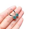 Vibrant Maldives Blue-Green Moissanite Snowflake Stud Earrings - 1 Carat Super Flash.