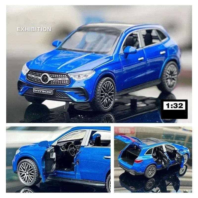 1:32 GLC400 SUV Alloy Car Model Diecast Metal Toy Vehicle Car Model Simulation Sound and Light Collection Childrens Gifts