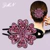Rhinestone Duckbill Hairpin - Elegant Women's Clip for Updo