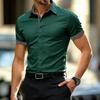 Camicia alla moda a maniche corte da uomo con pois a tinta unita Comoda stile hawaiano Casual Abbigliamento da uomo per l'estate