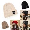 Knitted Hat Style With Letter Decor And Big Head Circumference For Casual Wear