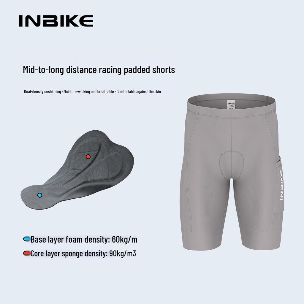 INBIKE Herren Sommer Radsport Trägerhose - Bequem, Strapazierfähig mit Professionellem Gepolstertem Sitz für Straßenradsport
