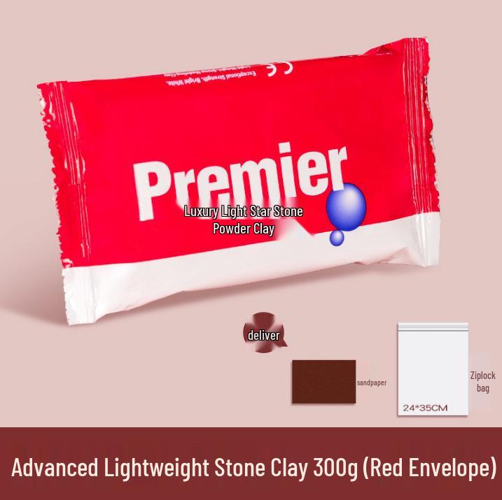 Ladoll White Air-Dry Clay Kit 500g - No-Bake DIY Stone Clay for Figures