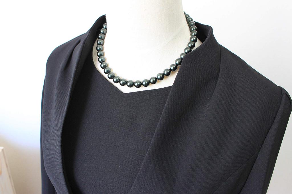 Pearl Luxury Formal Black Formal Pierced Earrings Shell Pearl 10mm Silver Peacock [Sakiya] Necklace, Edition, Occasions, Pearl, Pearl, Earrings, Set,