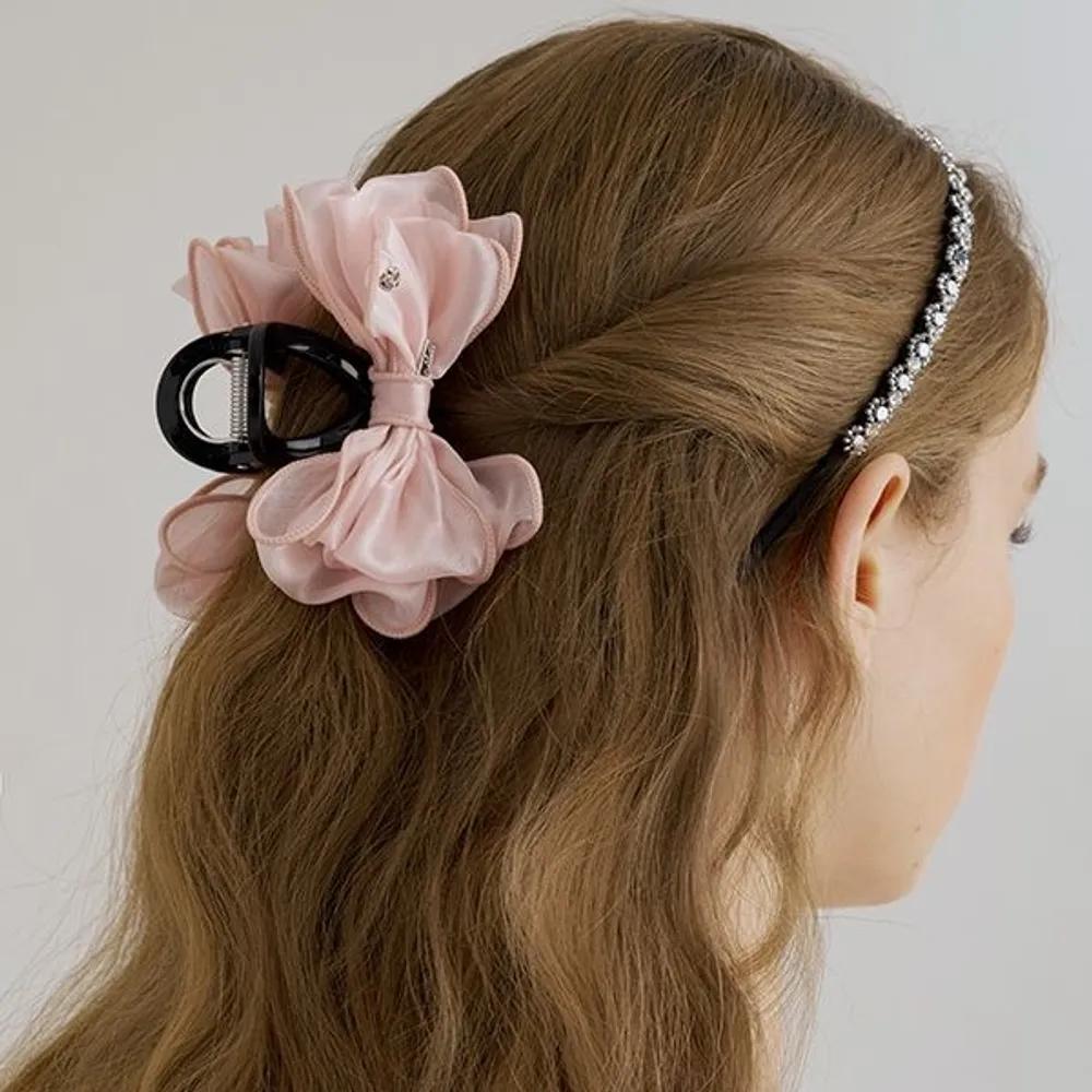 Sophia Ribbon Hair Clip JP-25-004CC white
