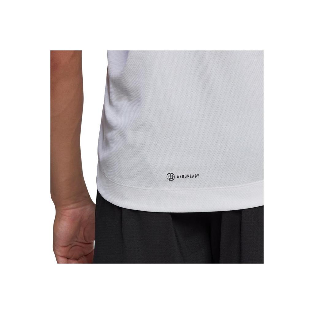 Adidas Einfarbiges Logo Lässiges Sport Feuchtigkeitstransportierendes Sporttanktop Herren Tops Weiß HP1755