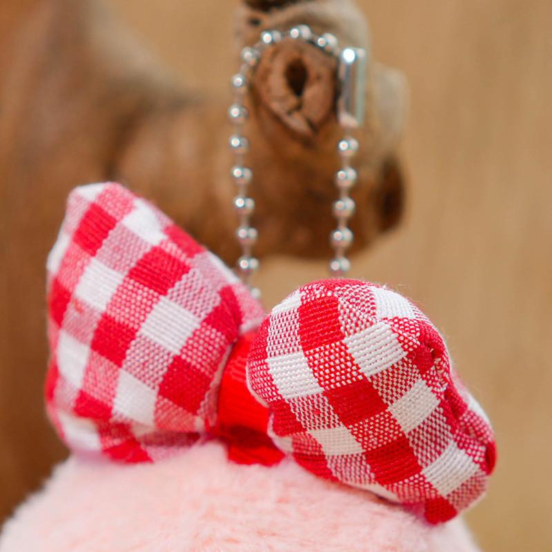 Cute Teddy Dog Plush Doll With Heart Necklace For Gift And Decor