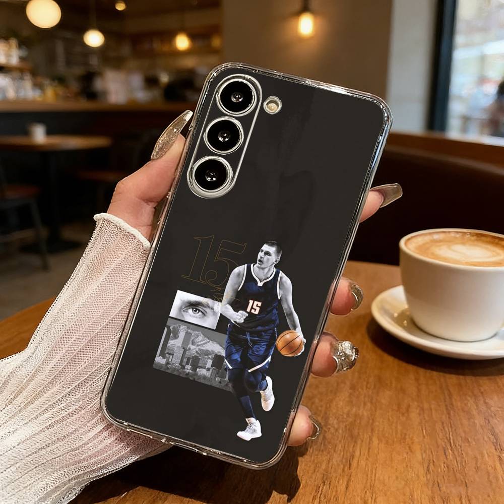 N-Nikola J-Jokic NJ Phone Case For Samsung S25,S24,S21,S22,S23,S30,Ultra,S20,Plus,Fe,Lite Transparent Cover