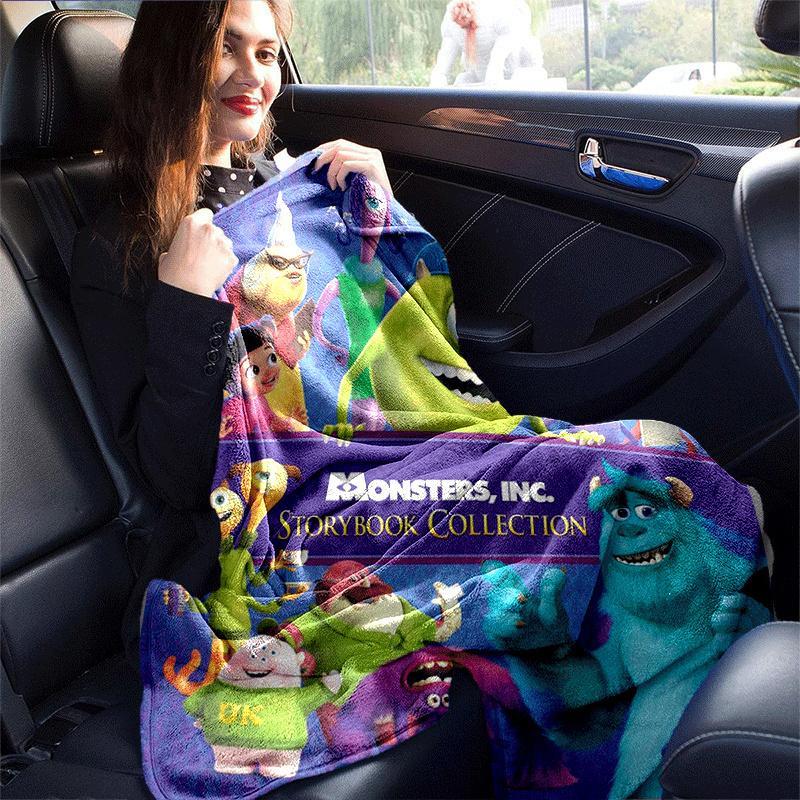 1pc Monsters, Inc Printing Blanket - Soft, All-Season Throw for Living Room, Bedroom,Personalized Gift with Adorable Cartoon Design