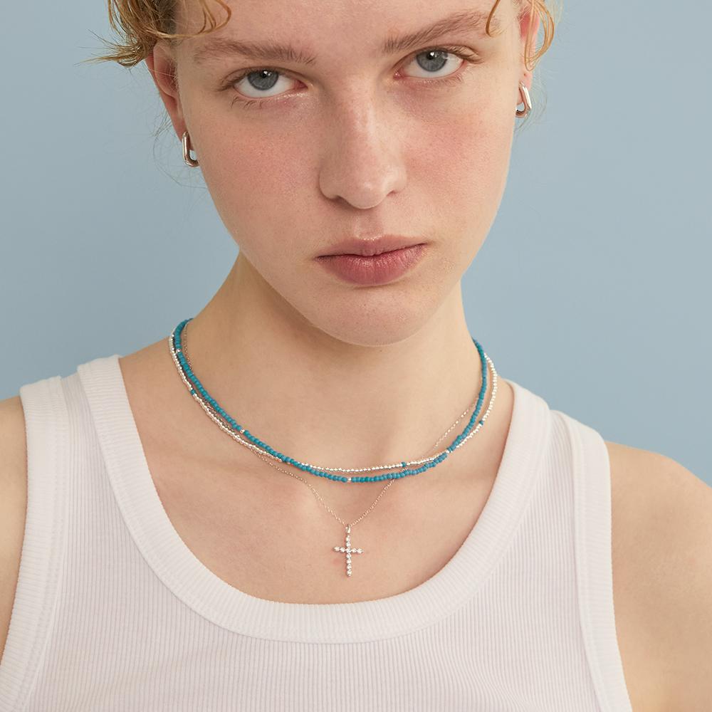 Lunne Silver 925 Breeze Turquoise Point Necklace #Lsn71