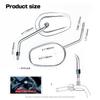 WTZMOTO Chrome M10 Motorcycle Rearview These Aluminum Chrome Rearview Mirrors Are Compatible with Touring and Street Including the Shadow Fury Road