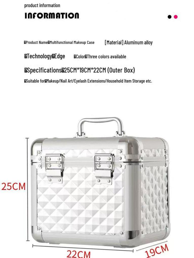 LED Mirror Makeup Bag: Large Capacity Cosmetics & Jewelry Storage Case for Professional Makeup Artists