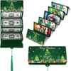 2026 Santa Claus Christmas Money Box with 10 Card Slots - US Dollar Red Envelope Surprise Party Gift