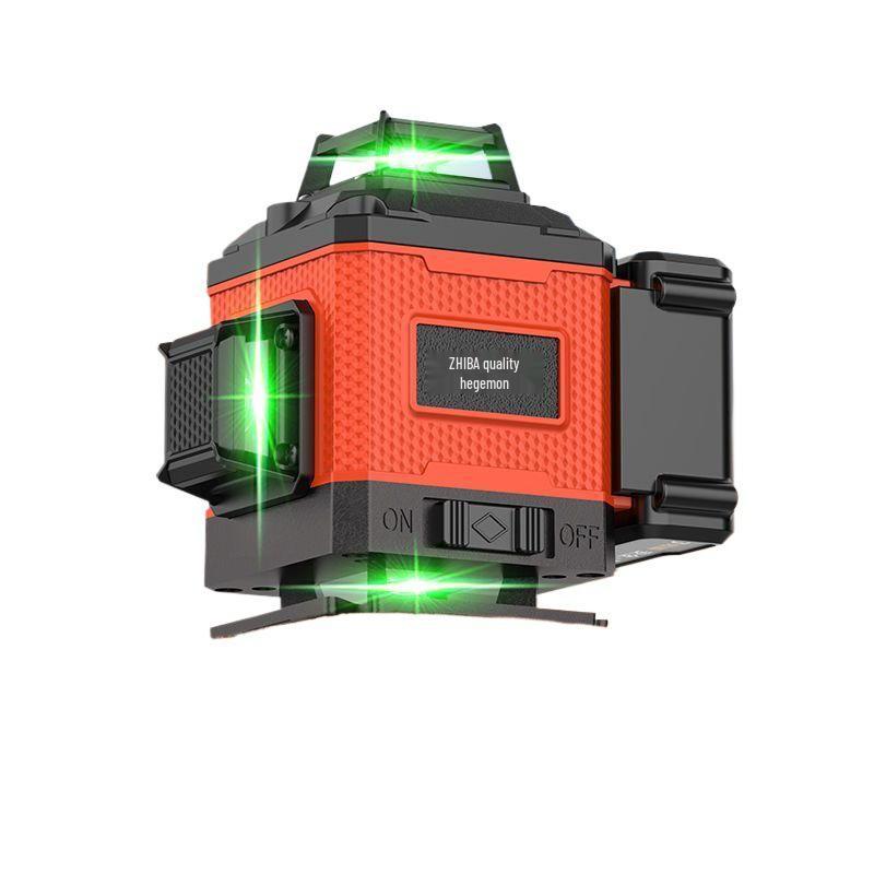 12-Line High Precision Green Laser Level - Outdoor Auto-Leveling with Strong Infrared Light