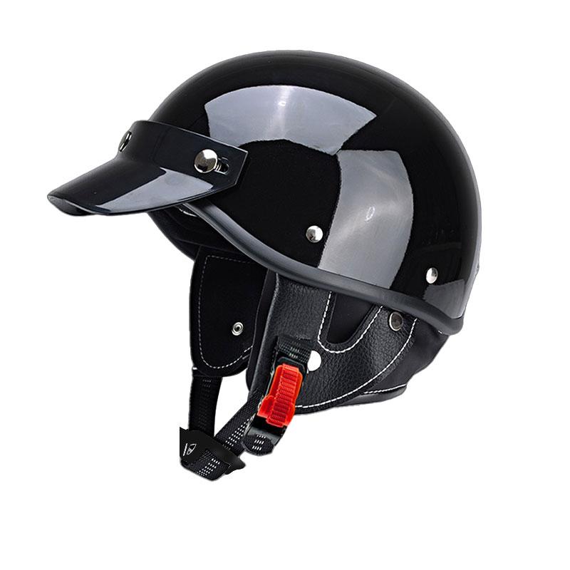 Stylish Vintage Half Helmet – Lightweight Open Face with Breathable Liner, Retro Motorcycle Gear for Urban Riders