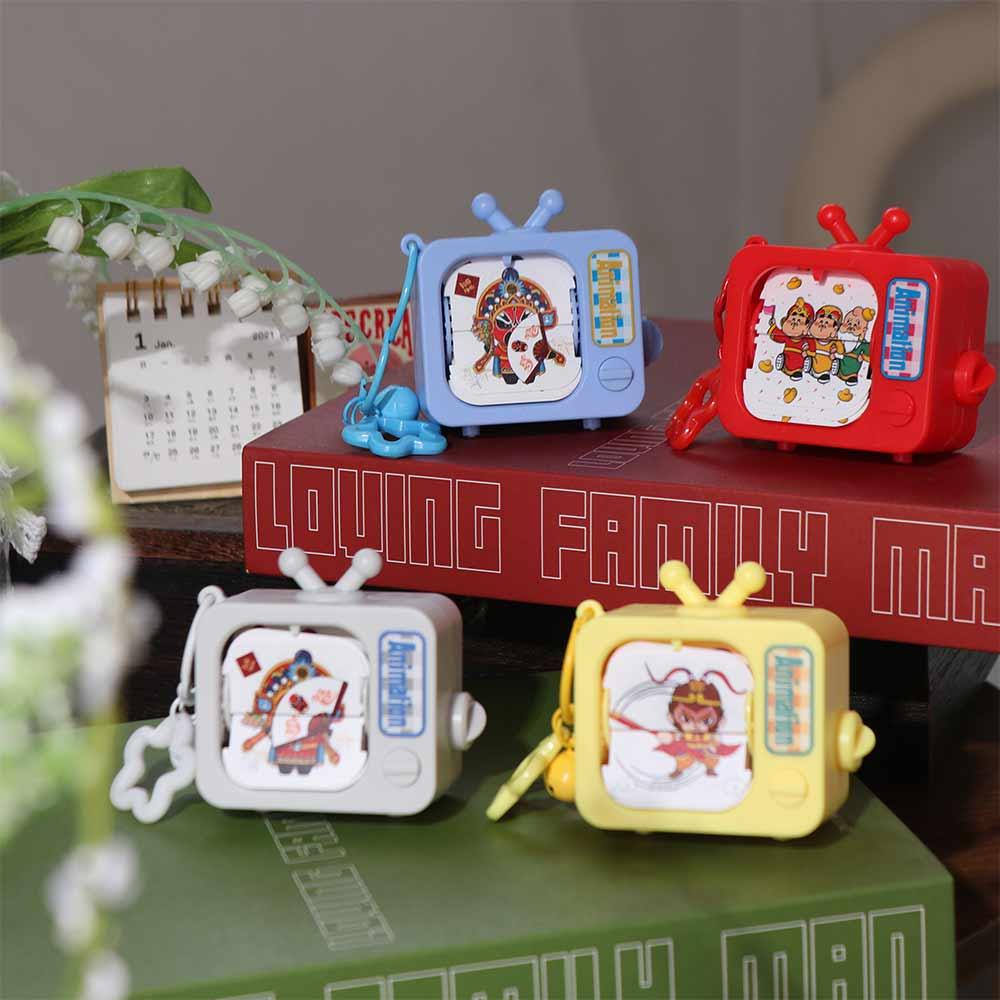 

Wukong Face Changing Toy The God of Wealth Flip Book Keychain Christmas Gift сірий
