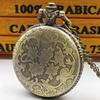 Vintage Bronze Star And Moon Engraved Necklace Quartz Pocket Watch For Holiday Gifts For Men And Women