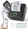 Portable Thermal Printer Comes with 10 Rolls of Printer Paper and Is Compatible with iOS and Android.