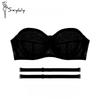 Reggiseno senza spalline ultrasottile da donna sexy con ferretto push-up