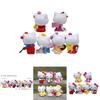 6pcs Hello Kitty Angel Bow Series Mini Model Ornament Set For Desk Decor And Gift Souvenirs
