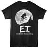 E.T. The Extra-Terrestrial 1982 Black & White Moon Movie Cover Men's T Shirt