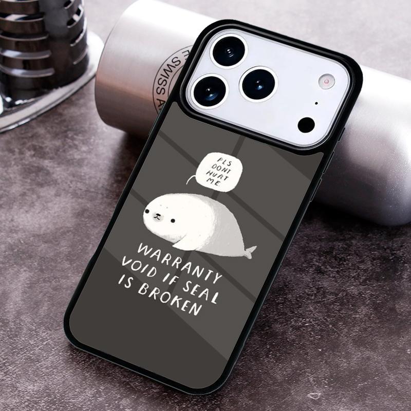 Funny Seal of Approval Phone Case for iPhone 17 16 15 Pro Max Air 14 13 12 11 Plus Shockproof Cover