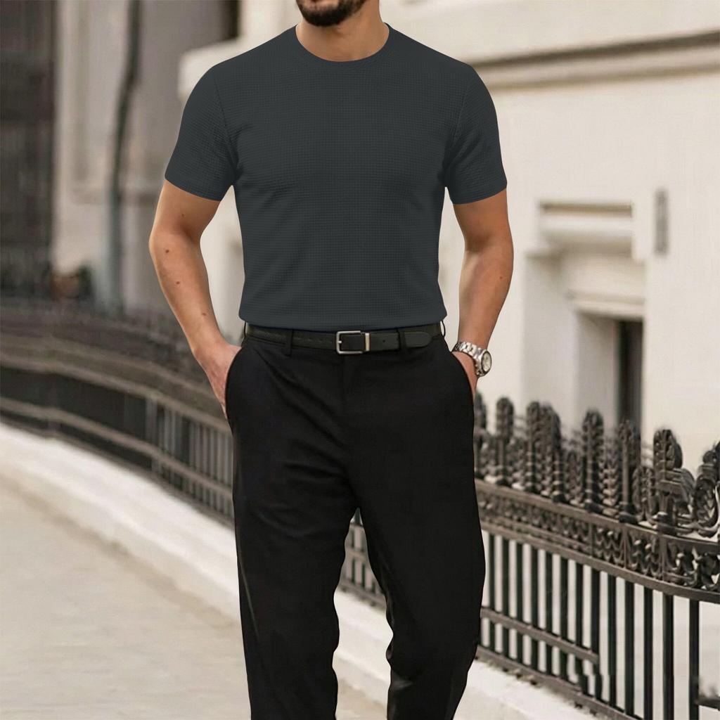 Men's Mesh Short Sleeve T-Shirt for Summer