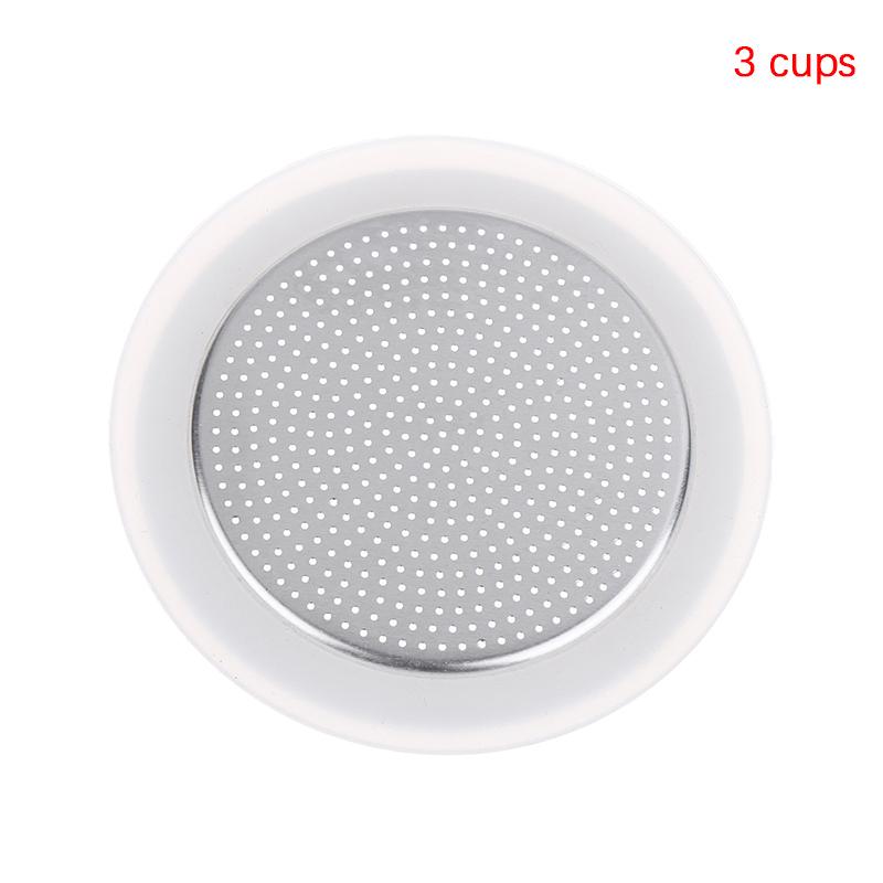 Silicone Gaskets + Aluminum Filter Moka Pot Coffee Bottle Replacement Compatible