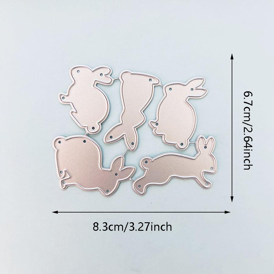 Rabbits Metal Cutting Dies Scrapbooking New DIY Scrapbooking Photo Album Decorative Embossing Paper Card