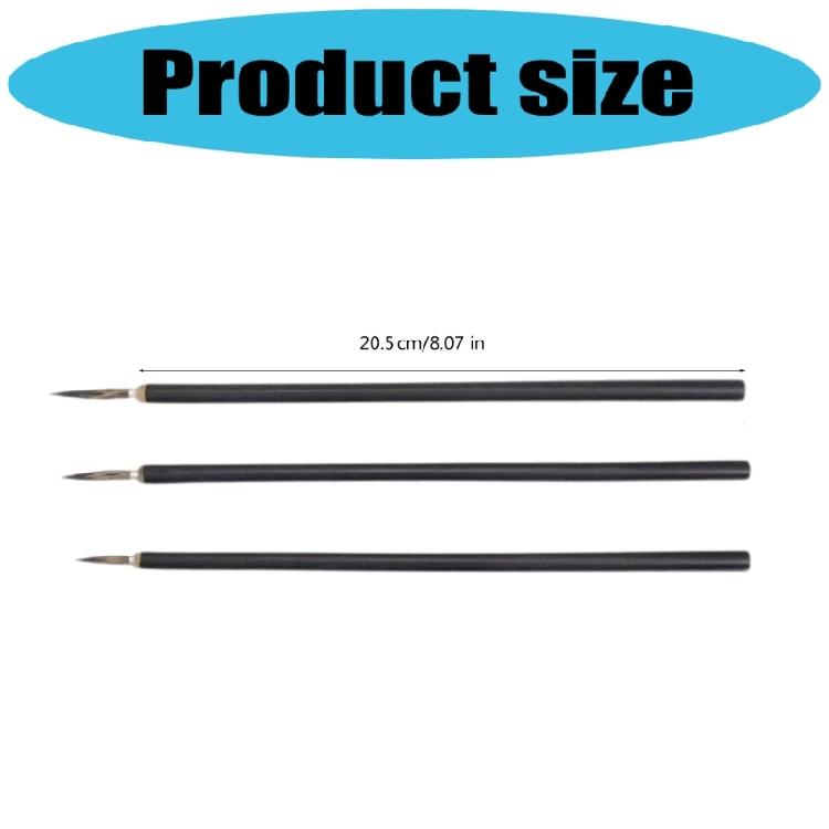 3Pcs Chinese Calligraphy Brush Sumi Drawing Brushes for Beginner Chinese Calligraphy Practice Inks Painting Sketching
