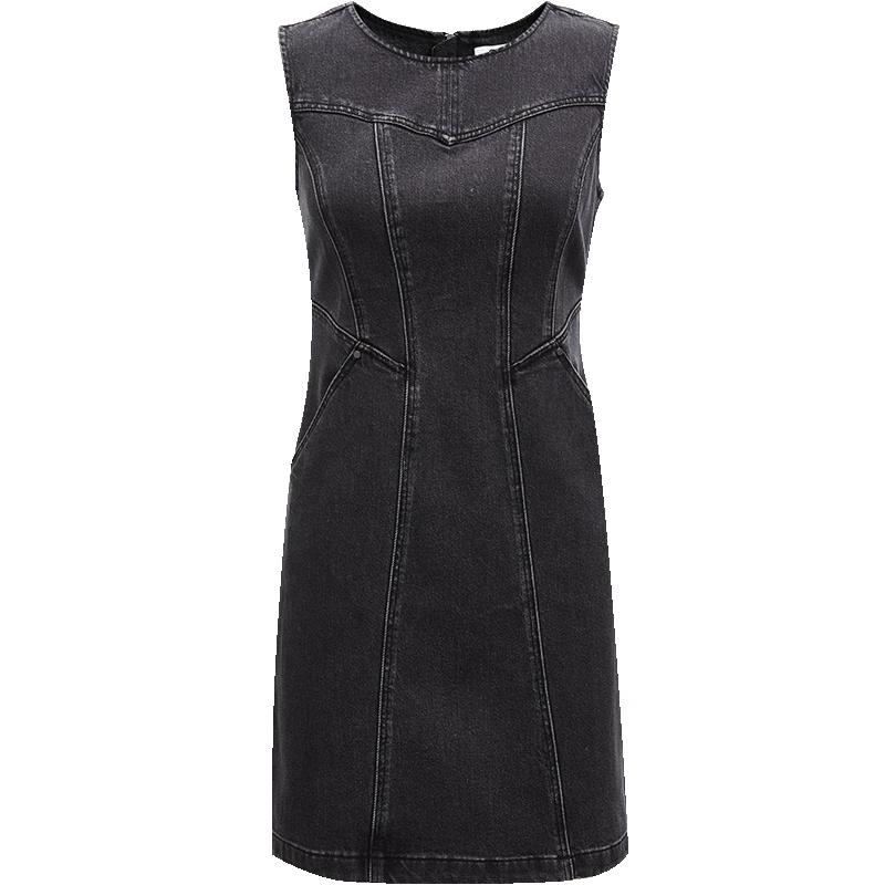 

ONLY Women s 2024 Autumn Round Neck Slimming Denim Mini Dress XL