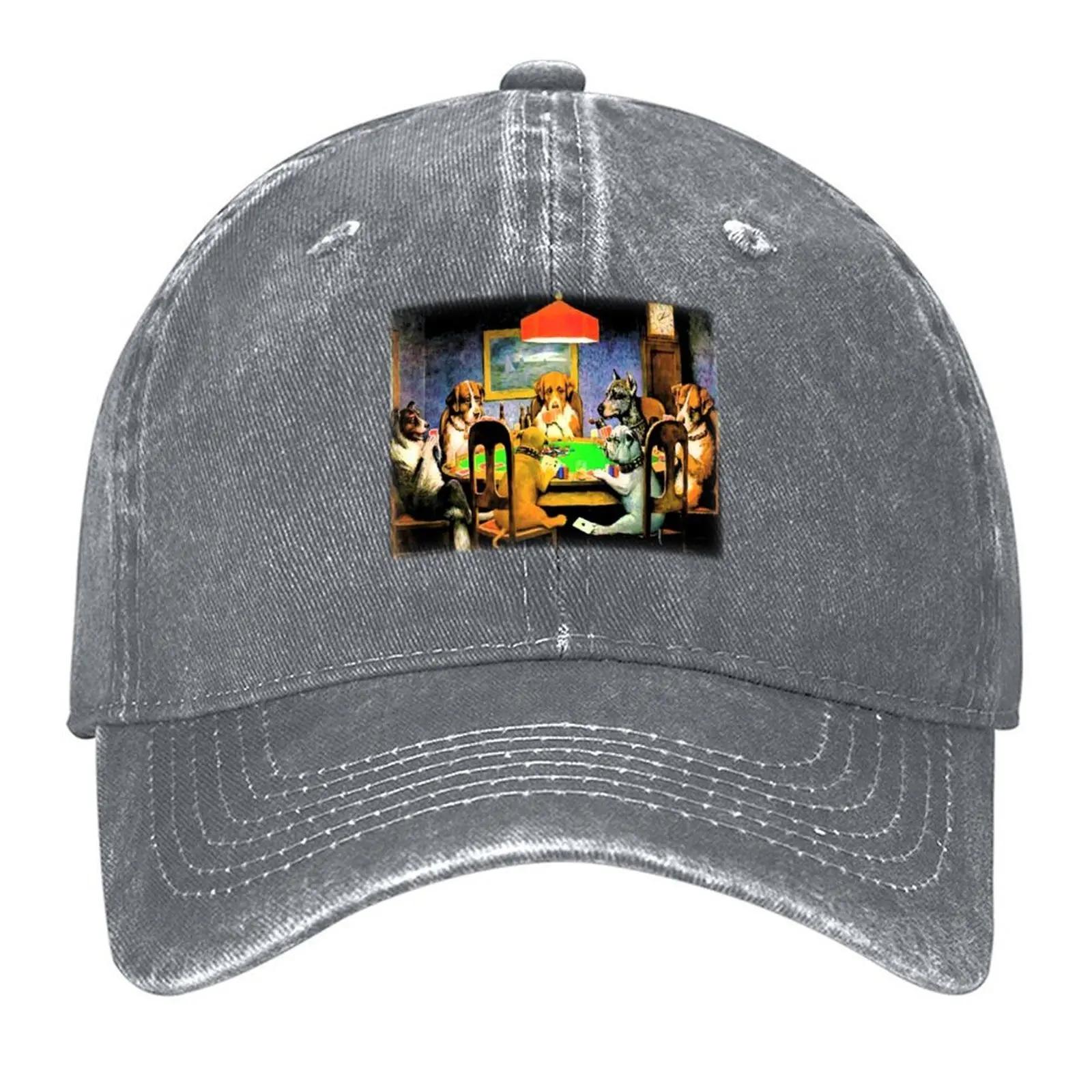 

Bunch of Bluffing Dogs on a Poker Night With Water Paper Filter Baseball Cap derby hat luxury woman cap Mens Caps Womens