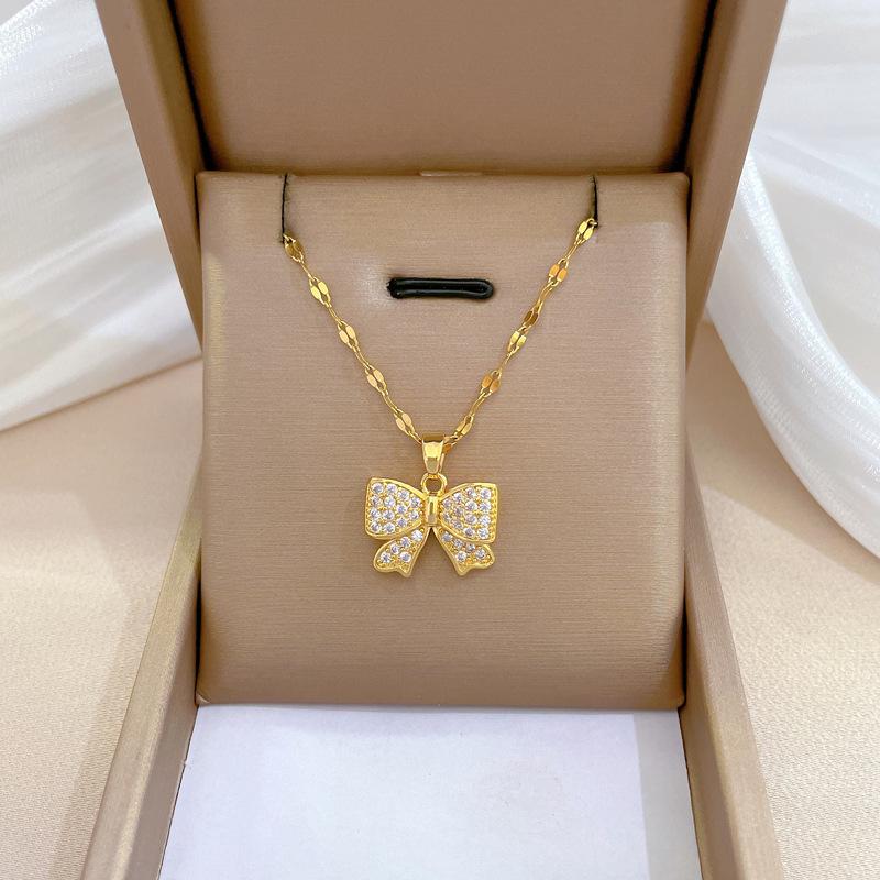 Collier à la mode pour femmes, en cuivre, Micro incrusté, en acier, Simple, maille rouge, chaîne de collier exquise