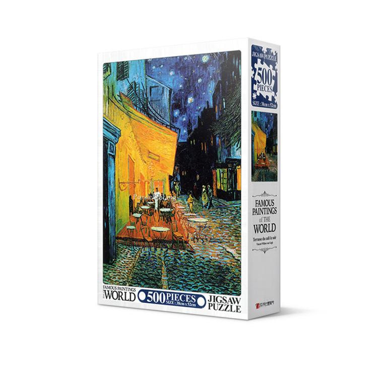 500 Piece Jigsaw Puzzle - Cafe Terrace at Night, populärt koreanskt pussel