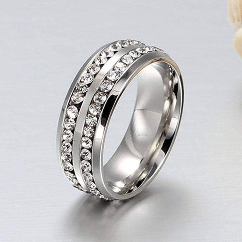 Exquisite The Titanium Steel Womens Ring Is Stylish And Simple Fading Without