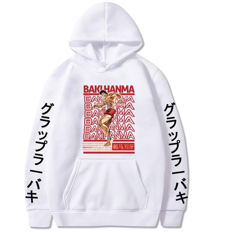 Hanma Baki Hoodies Women Men Long Sleeve Hooded Sweatshirts Unisex Cool Casual Streetwear Y2K Street Fashion Clothing