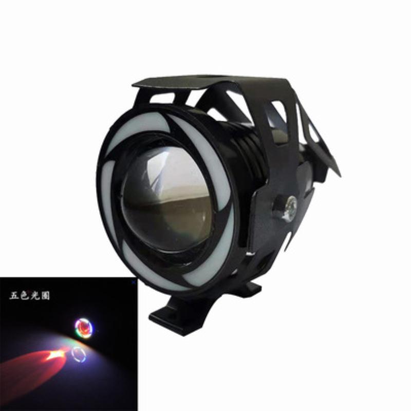 2025 LED Motorcycle Angel Eyes Motorbike LED Auxiliary Lamp U7 Headlamp Spotlights Motorcycle Headlights Super Bright 125W
