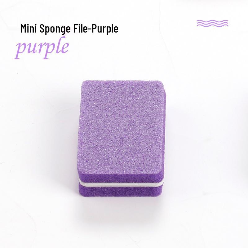 Mini Tofu Sponge Nail File: Dual-Sided Manicure Polishing Tool